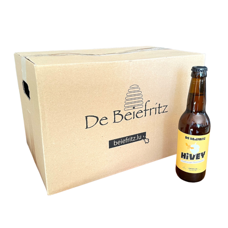 HIVEY Honigbier Kiste – 24 Flaschen Luxemburger Craft Beer mit Honig