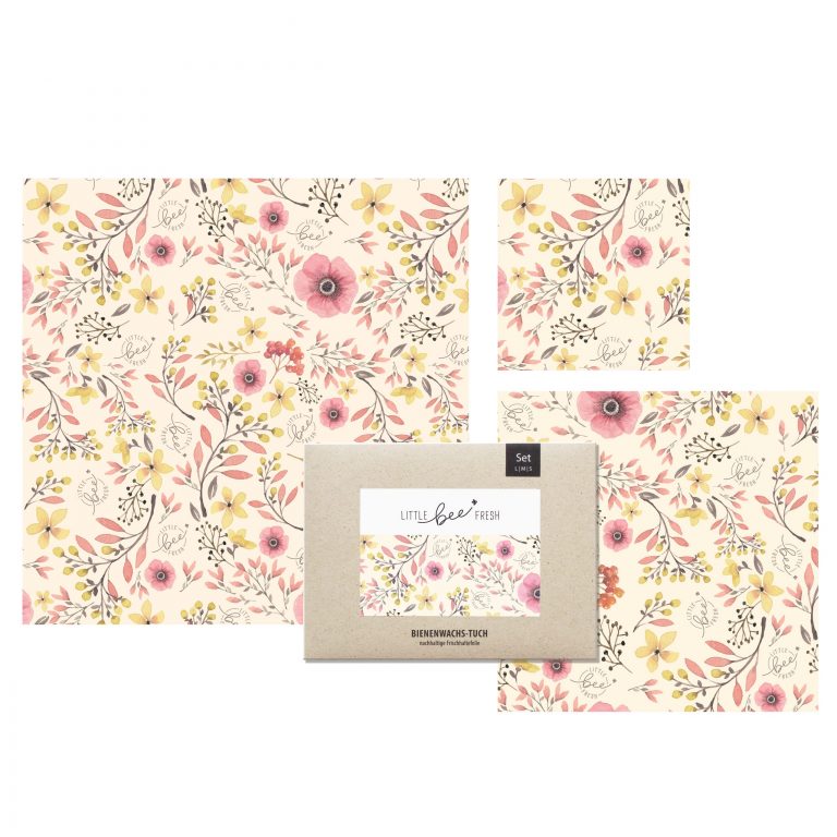 LITTLE BEE FRESH - Bio-Bienenwachstuch - Rosa