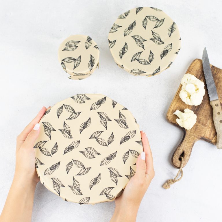 LITTLE BEE FRESH - Bio-Bienenwachstücher Starter-Set (“L/M/S”) – Blätter