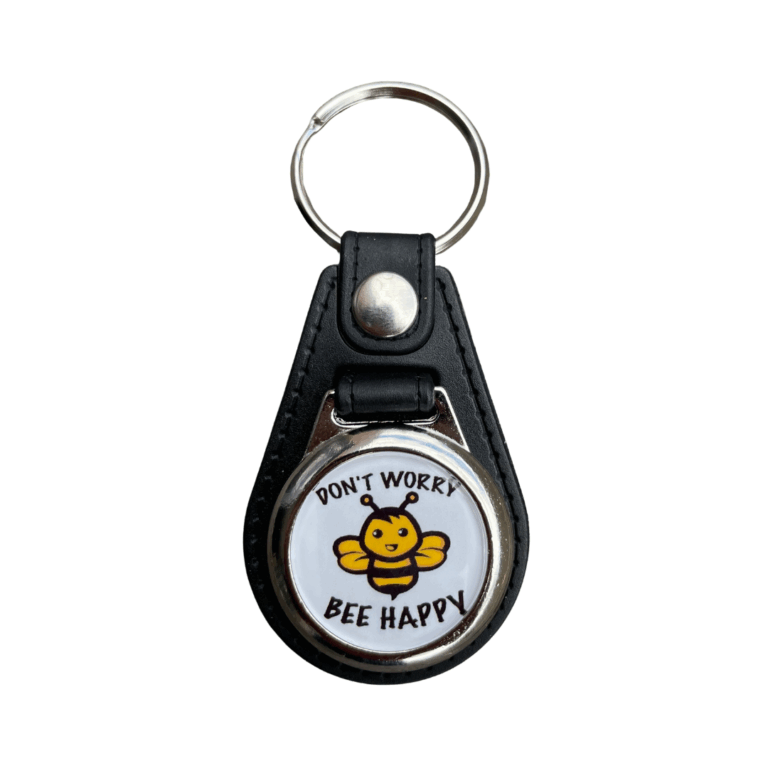 DE BEIEFRITZ - Schlüsselanhänger "Don´t worry - bee happy" - schwarz