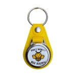 DE BEIEFRITZ - Schlüsselanhänger "Don´t worry - bee happy" - gelb